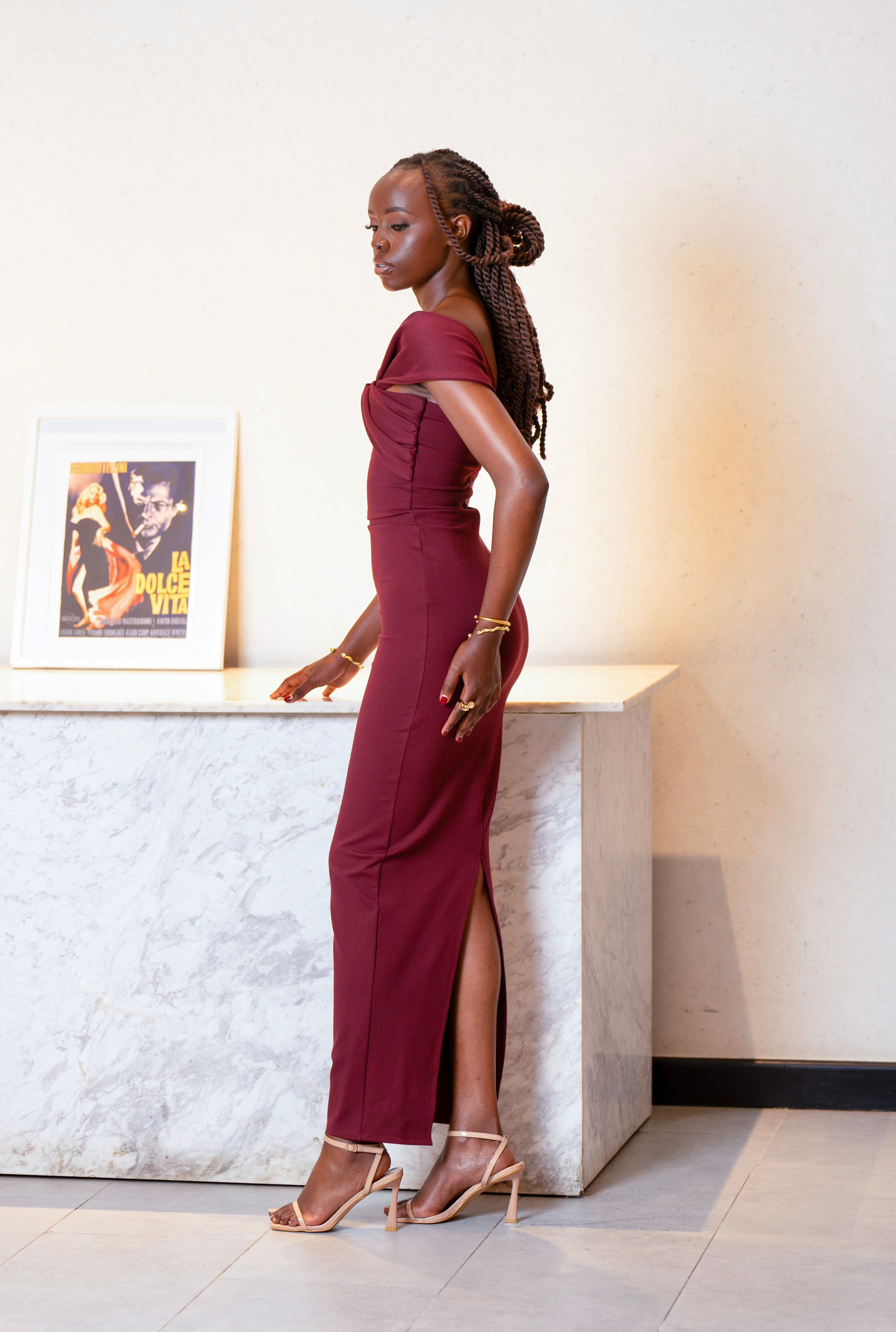 Starsie 3in1 Midaxi Dress - Burgundy