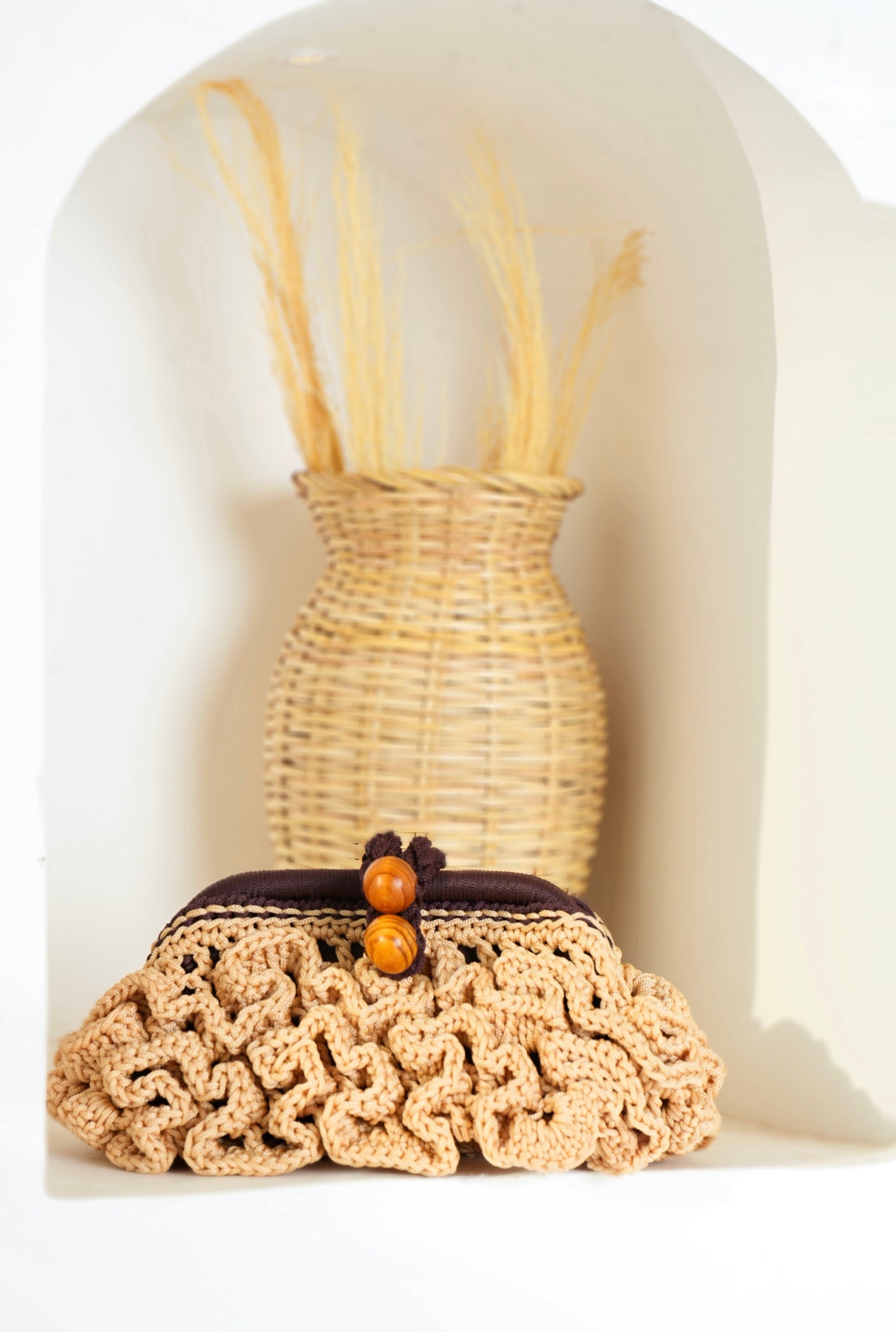Alani Woven Pouch - Natural Beige