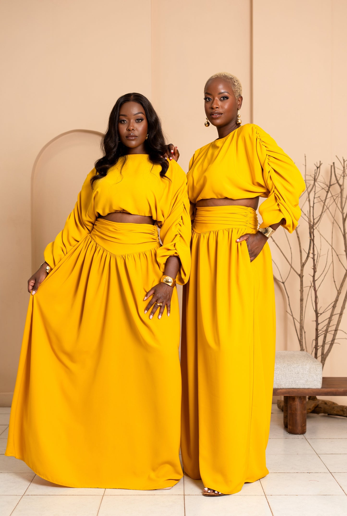 Fiah Skirt Set - Mustard
