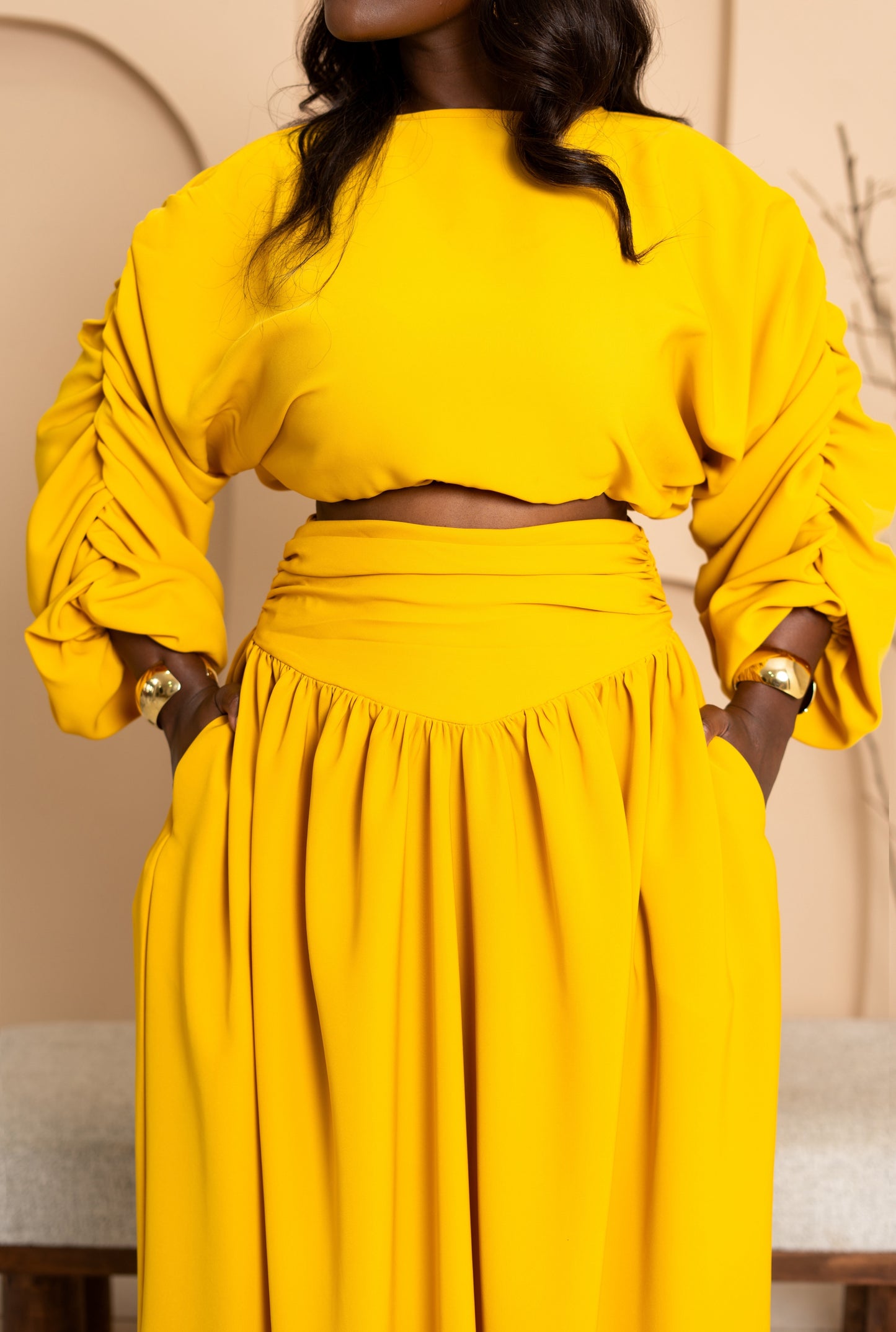 Fiah Skirt Set - Mustard