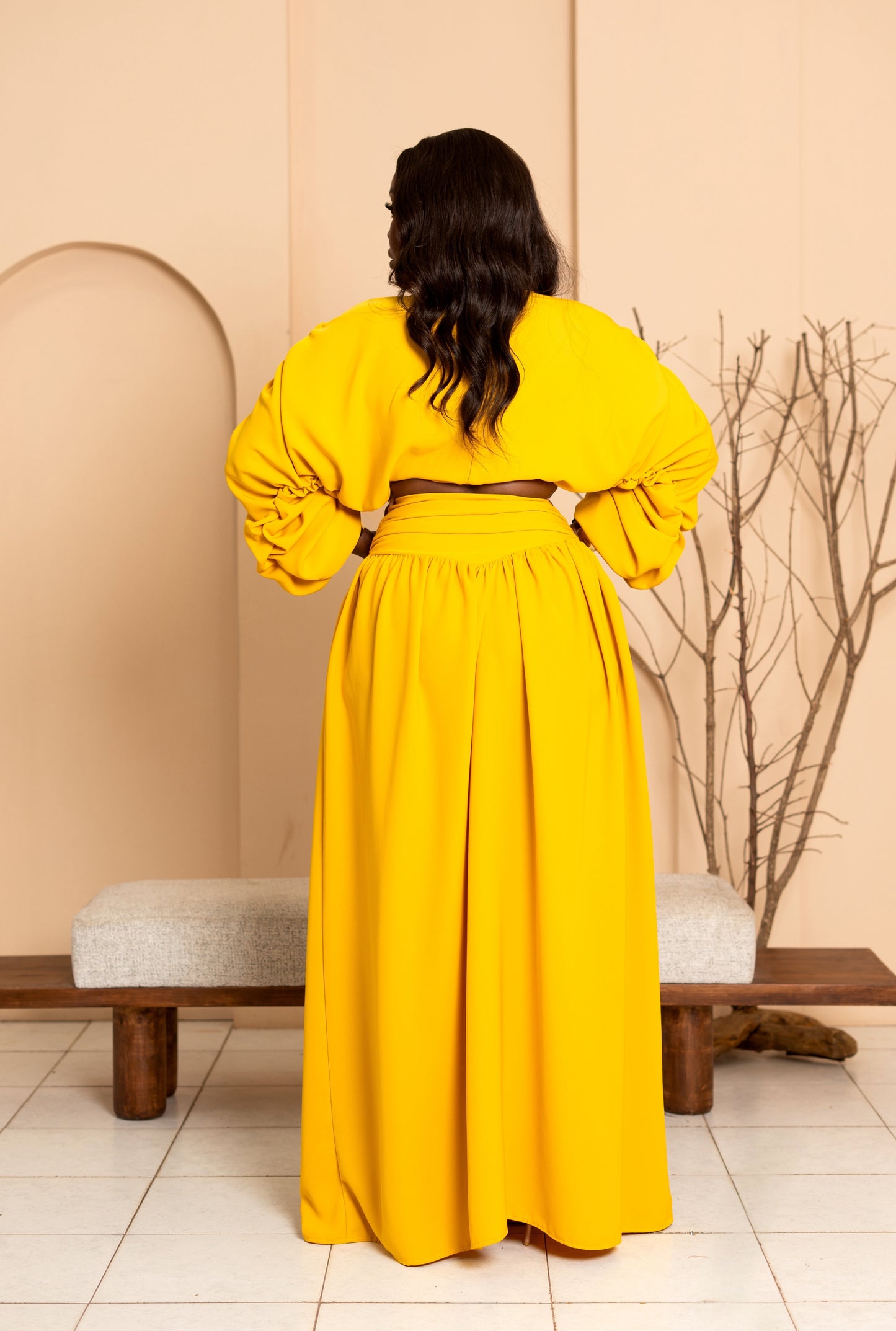 Fiah Skirt Set - Mustard