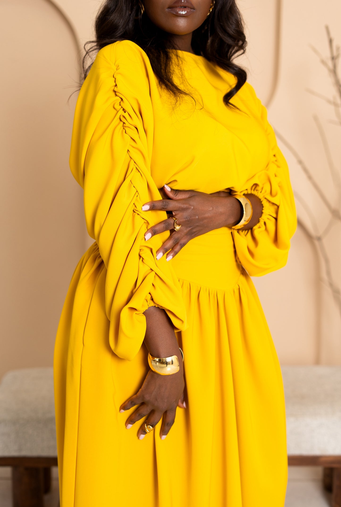 Fiah Skirt Set - Mustard