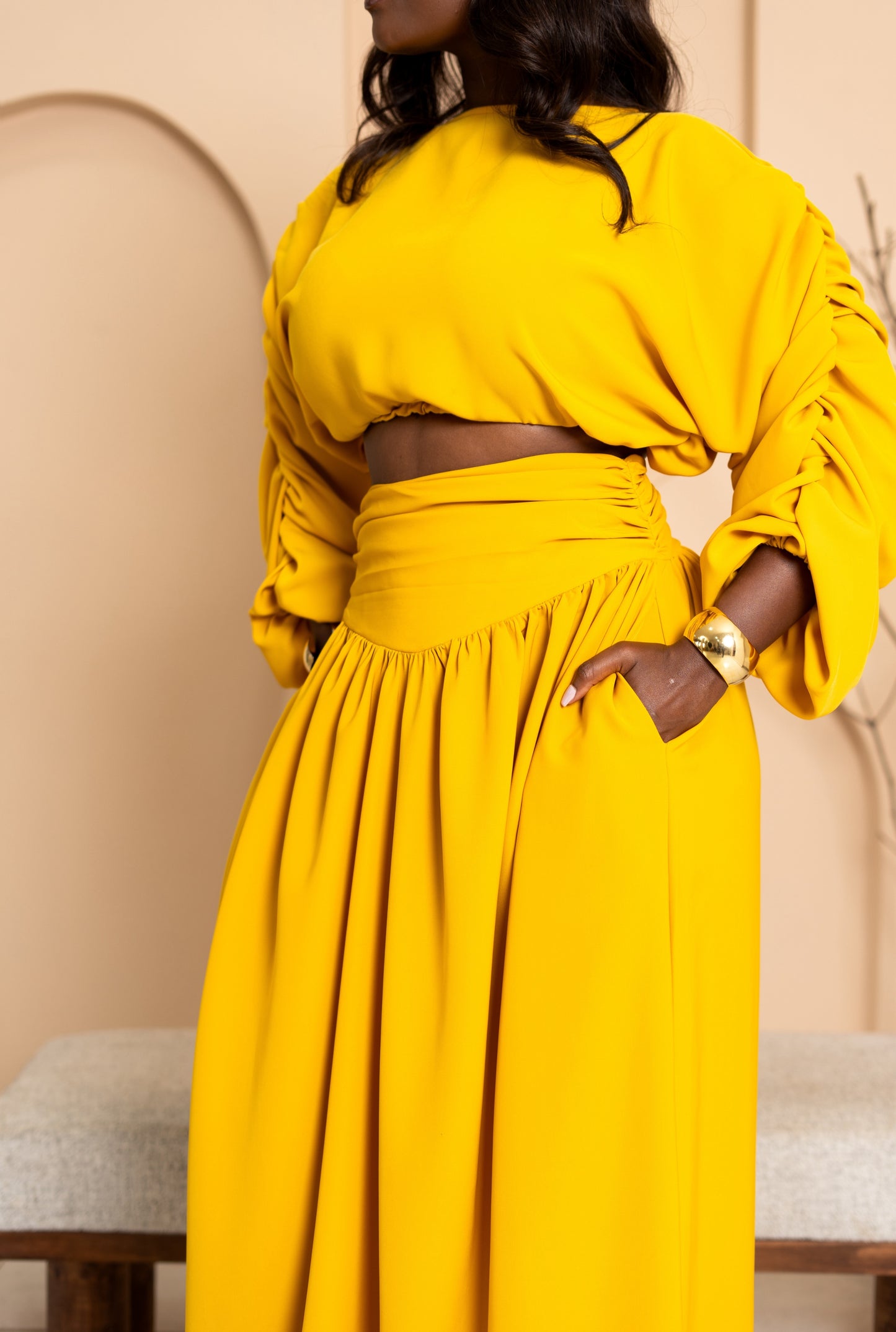 Fiah Skirt Set - Mustard