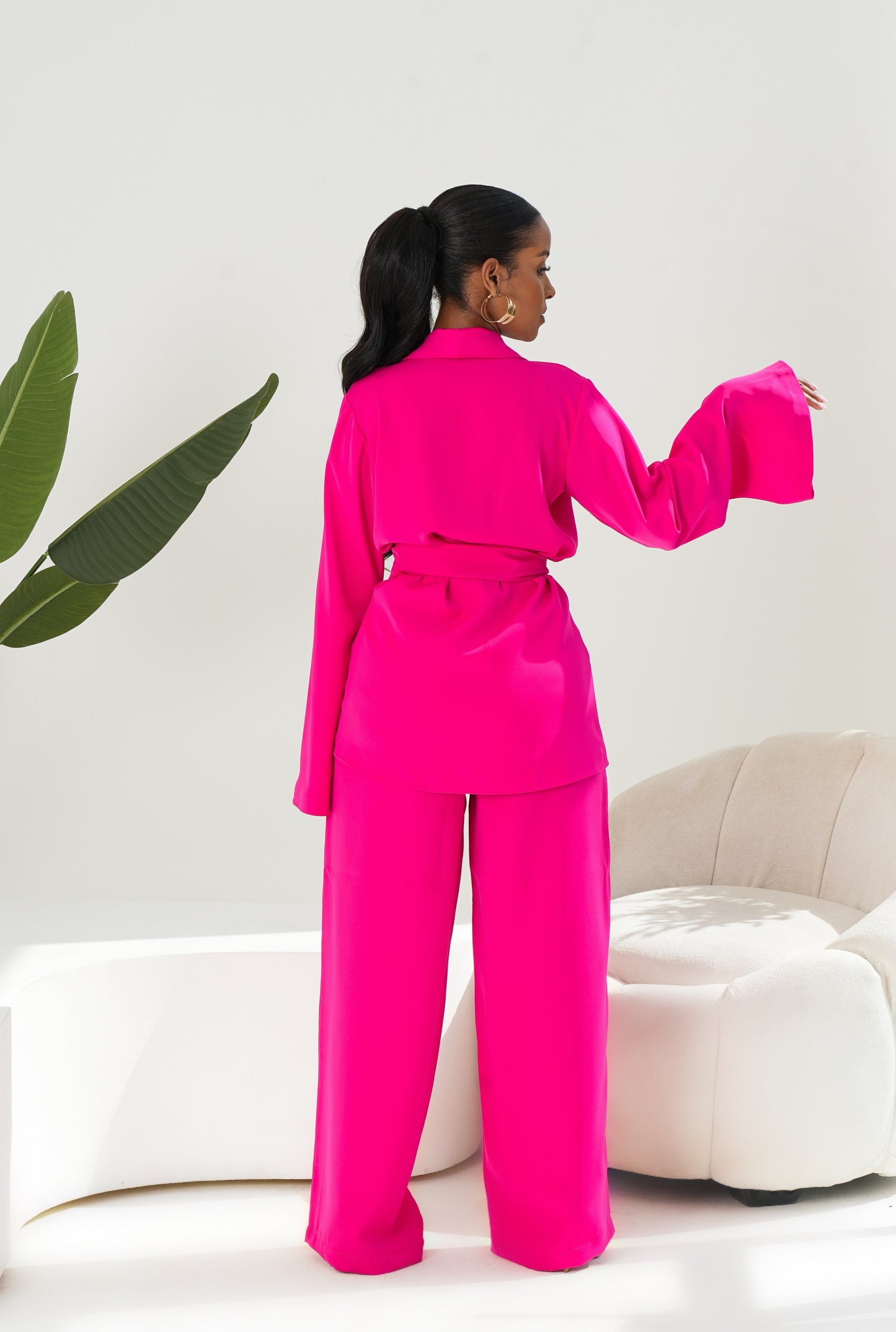 Amani Pants Set - Fuchsia