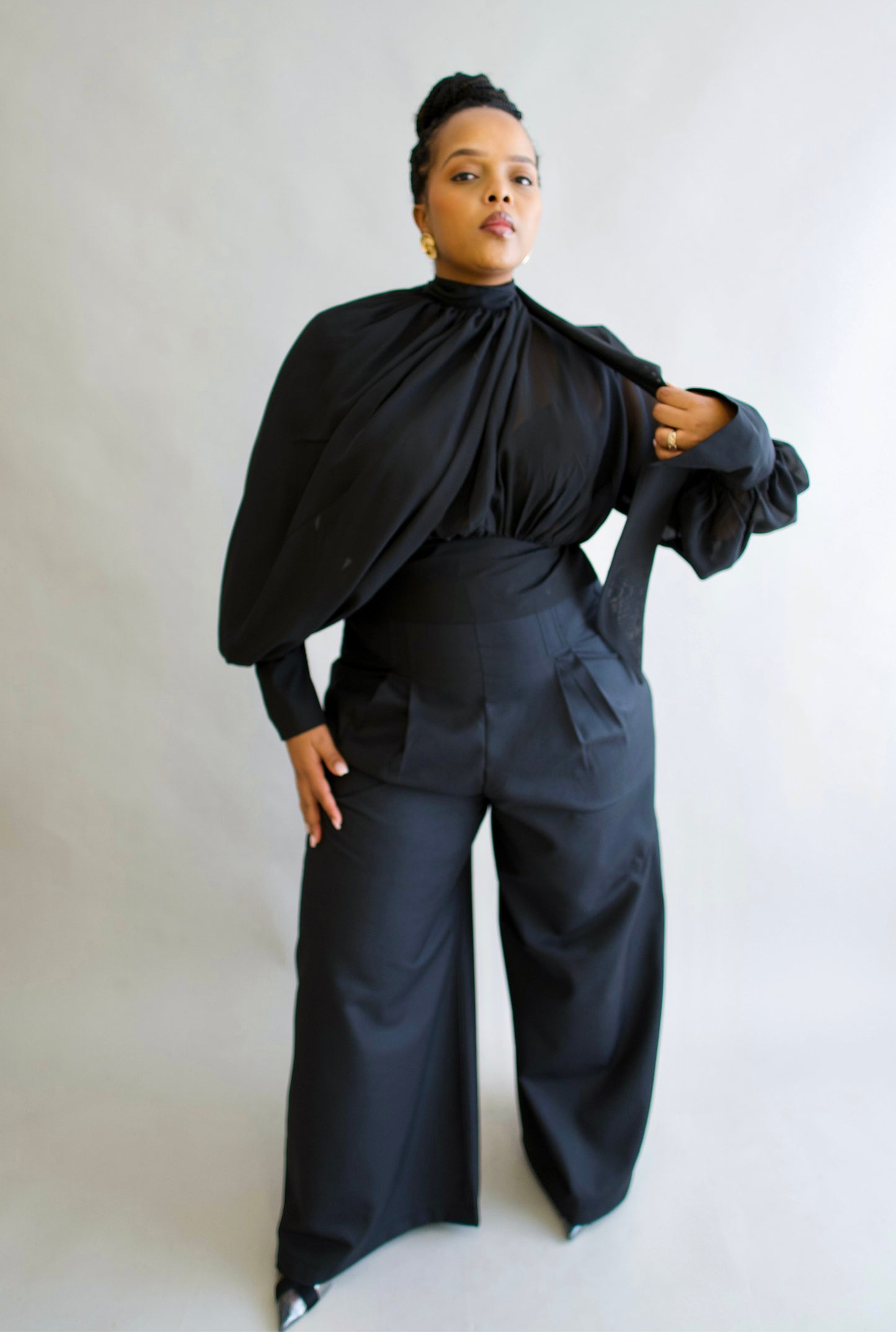 Gaia Corset Blouse - Black