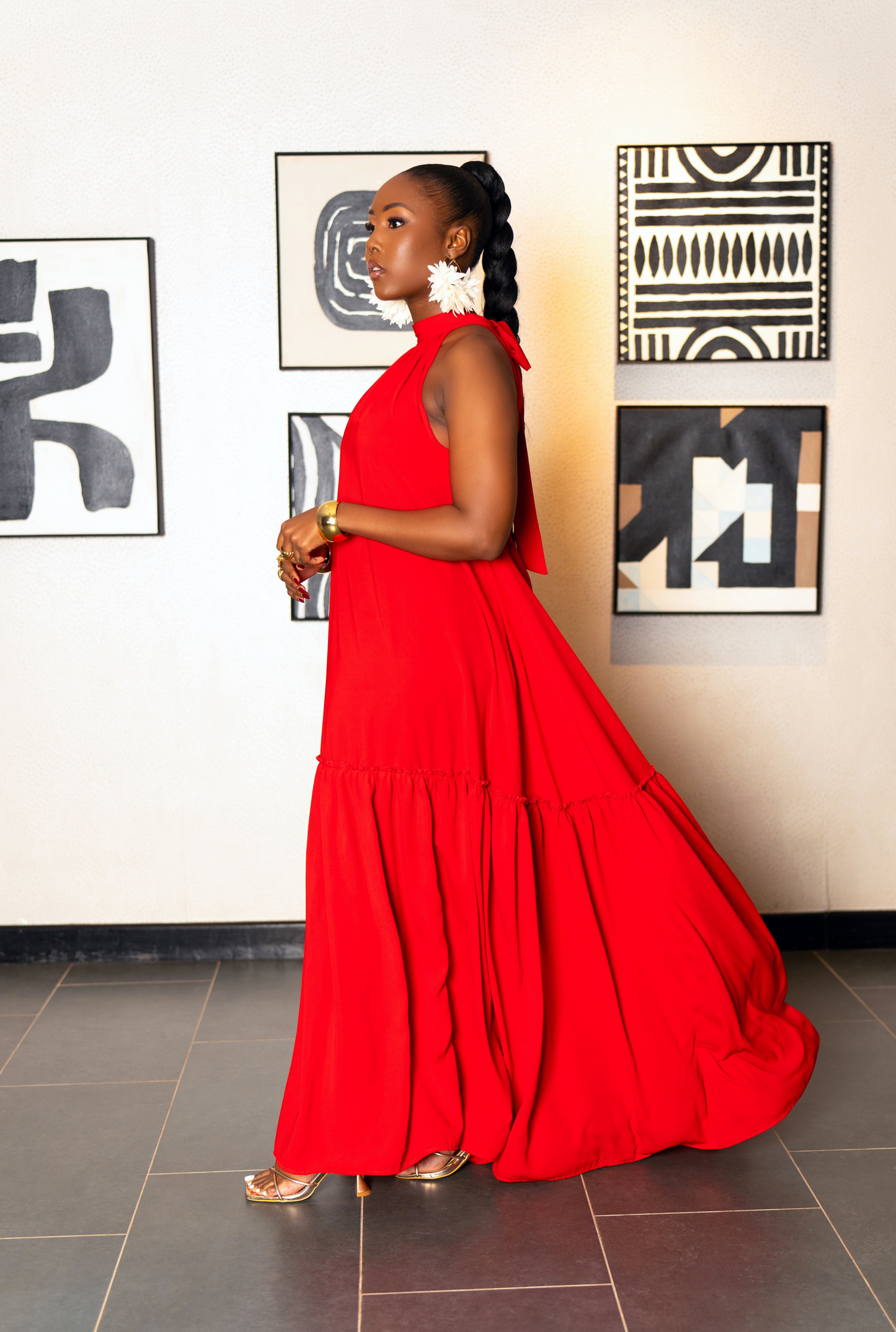 Galia Maxi Dress - Red