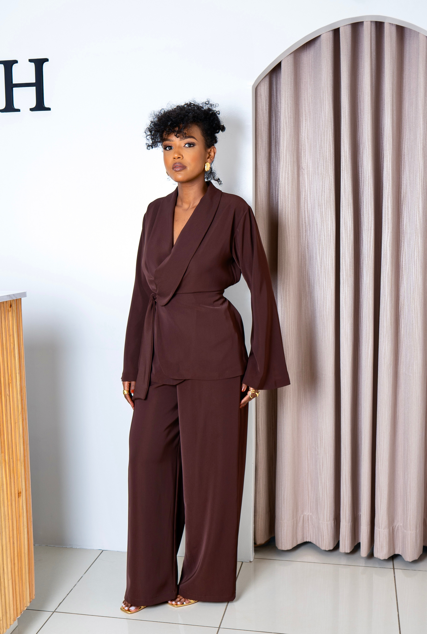 Amani Pants Set - Coffee