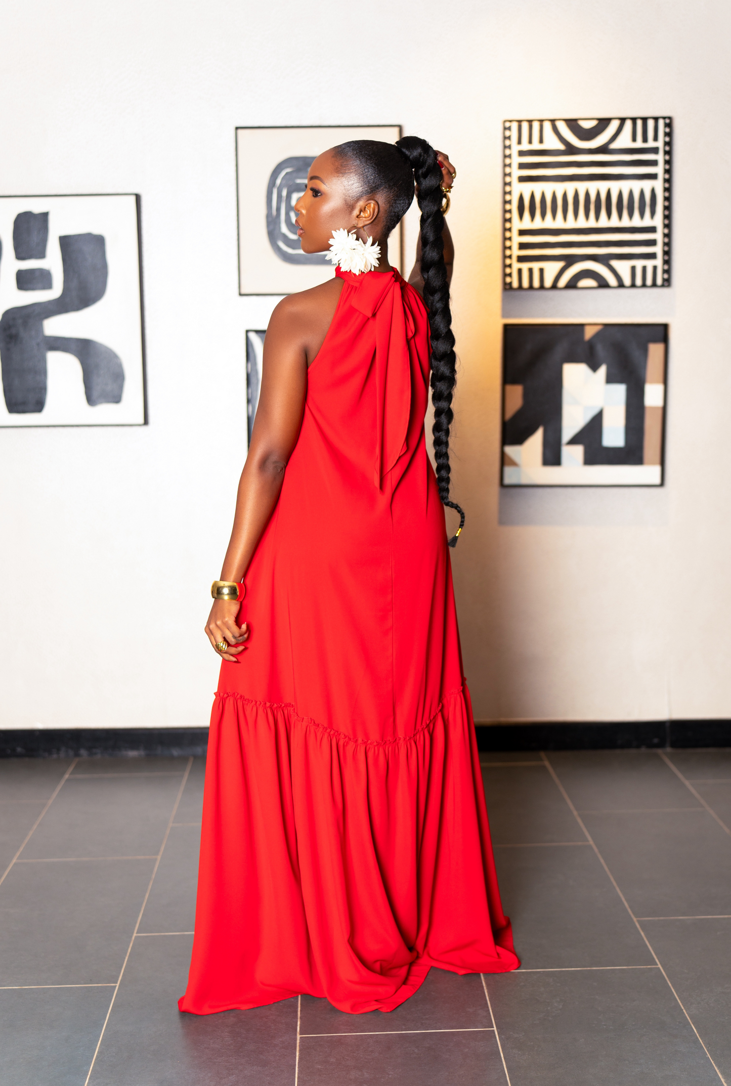 Galia Maxi Dress - Red
