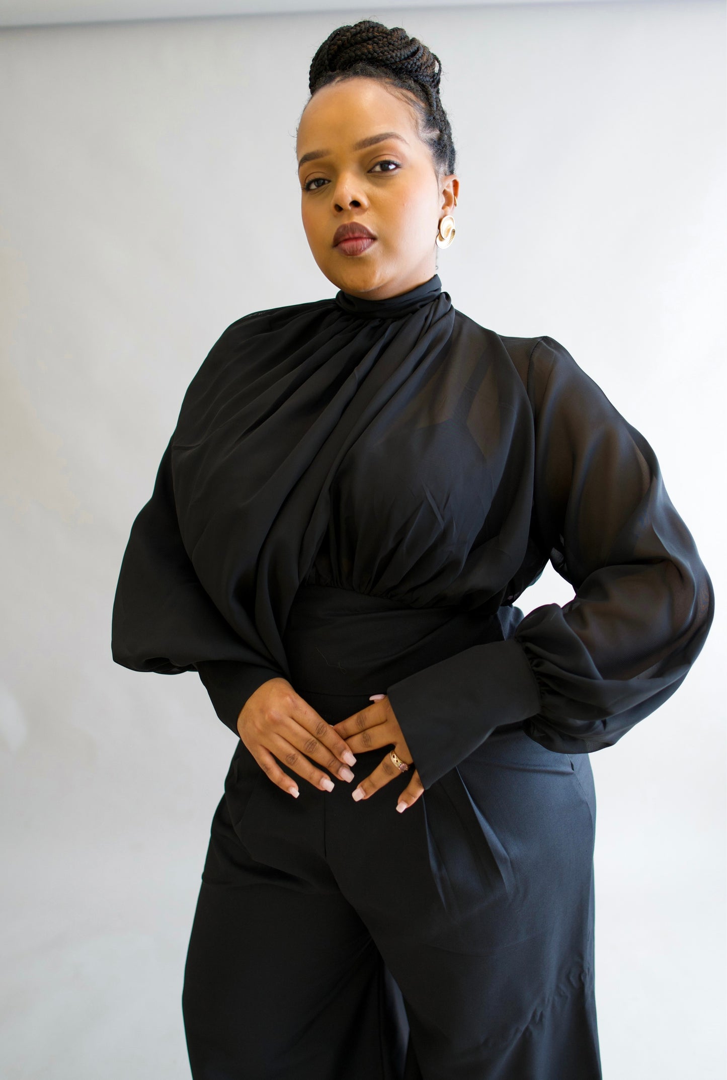 Gaia Corset Blouse - Black