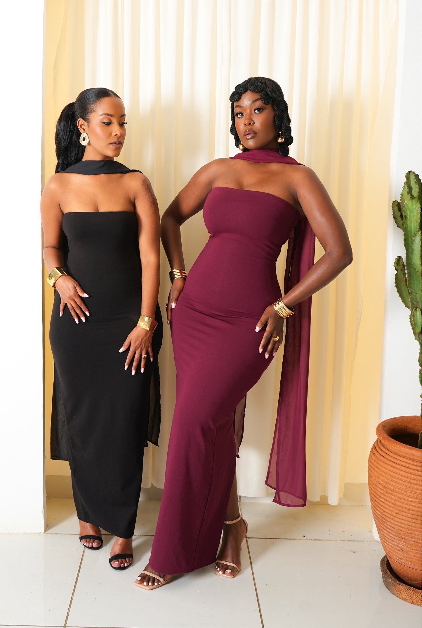 Aya Midaxi Dress - Black