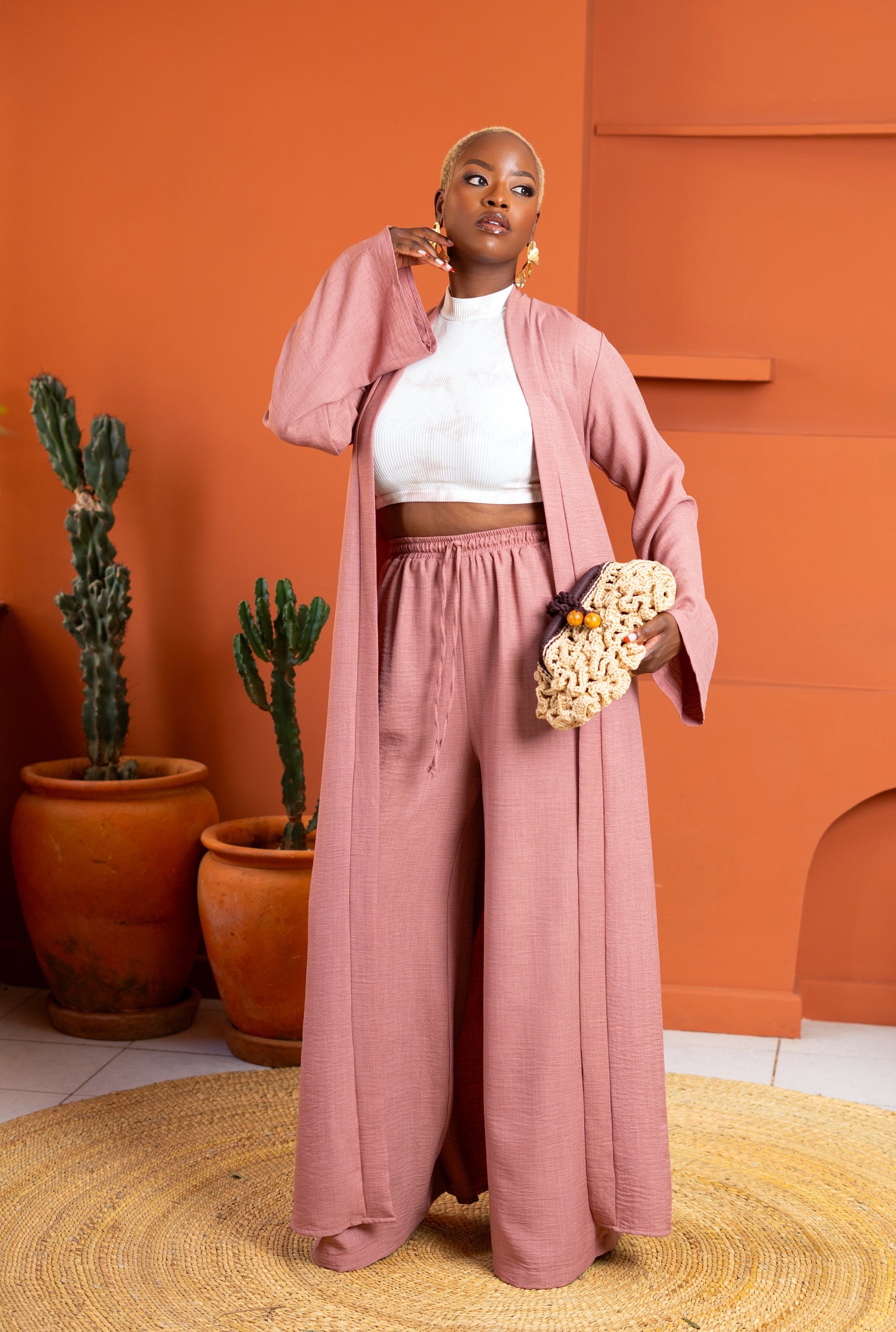 Laila Pants Set - Blush