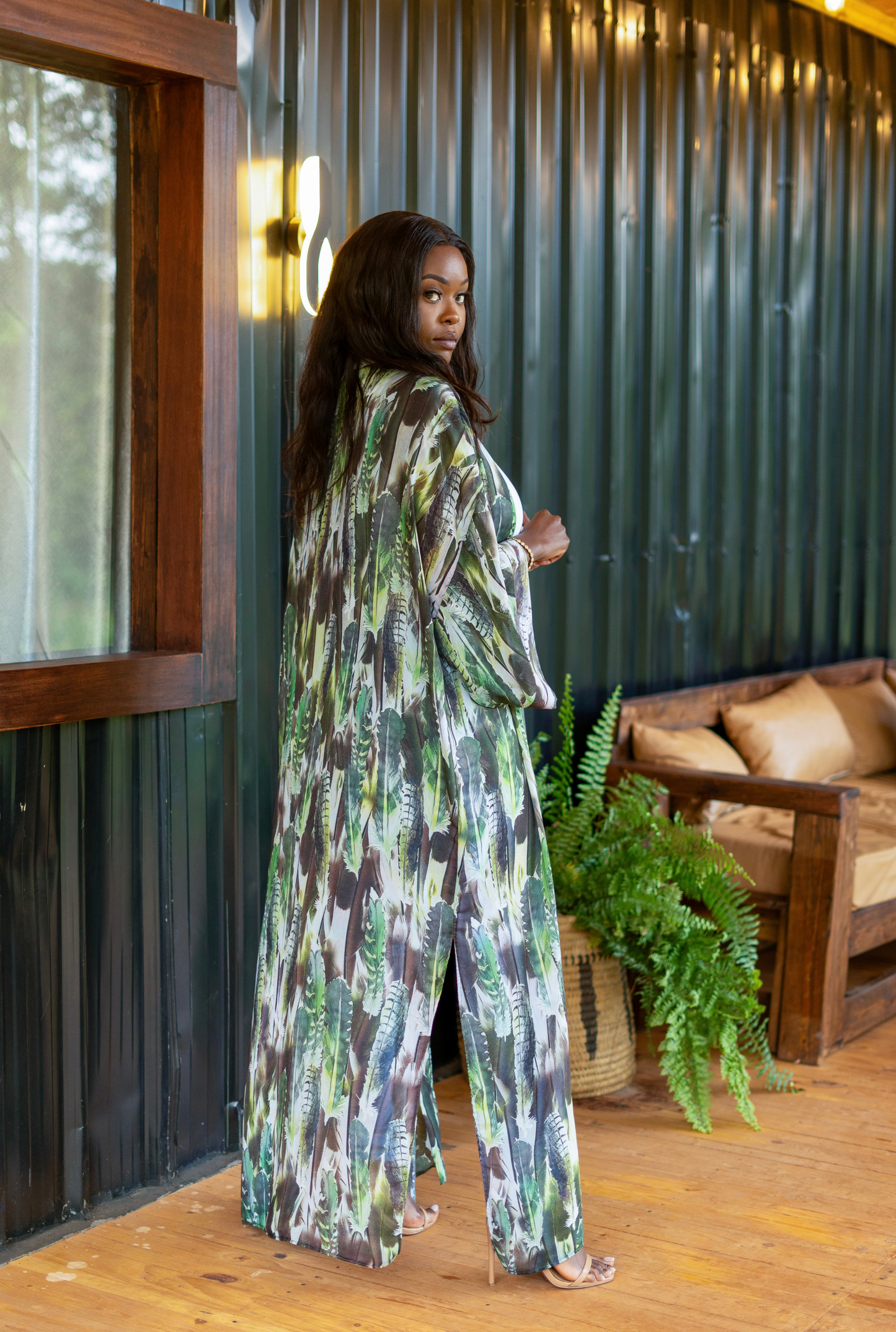 Mehra Kimono - Forest Green