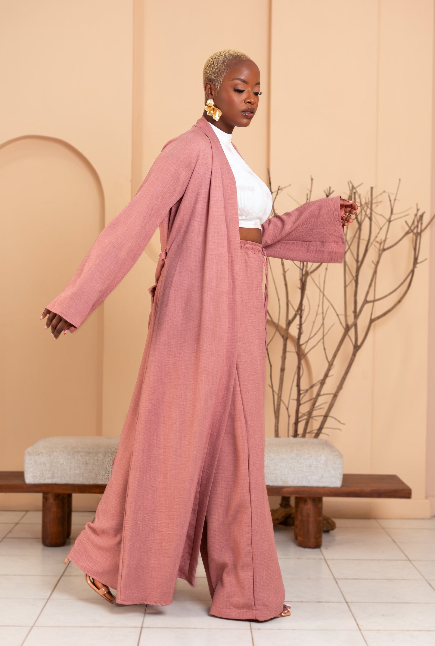 Laila Pants Set - Blush