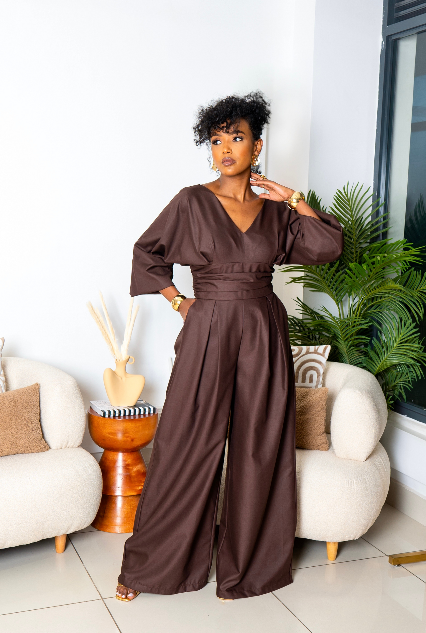 Anaya Jumpsuit - Coffee