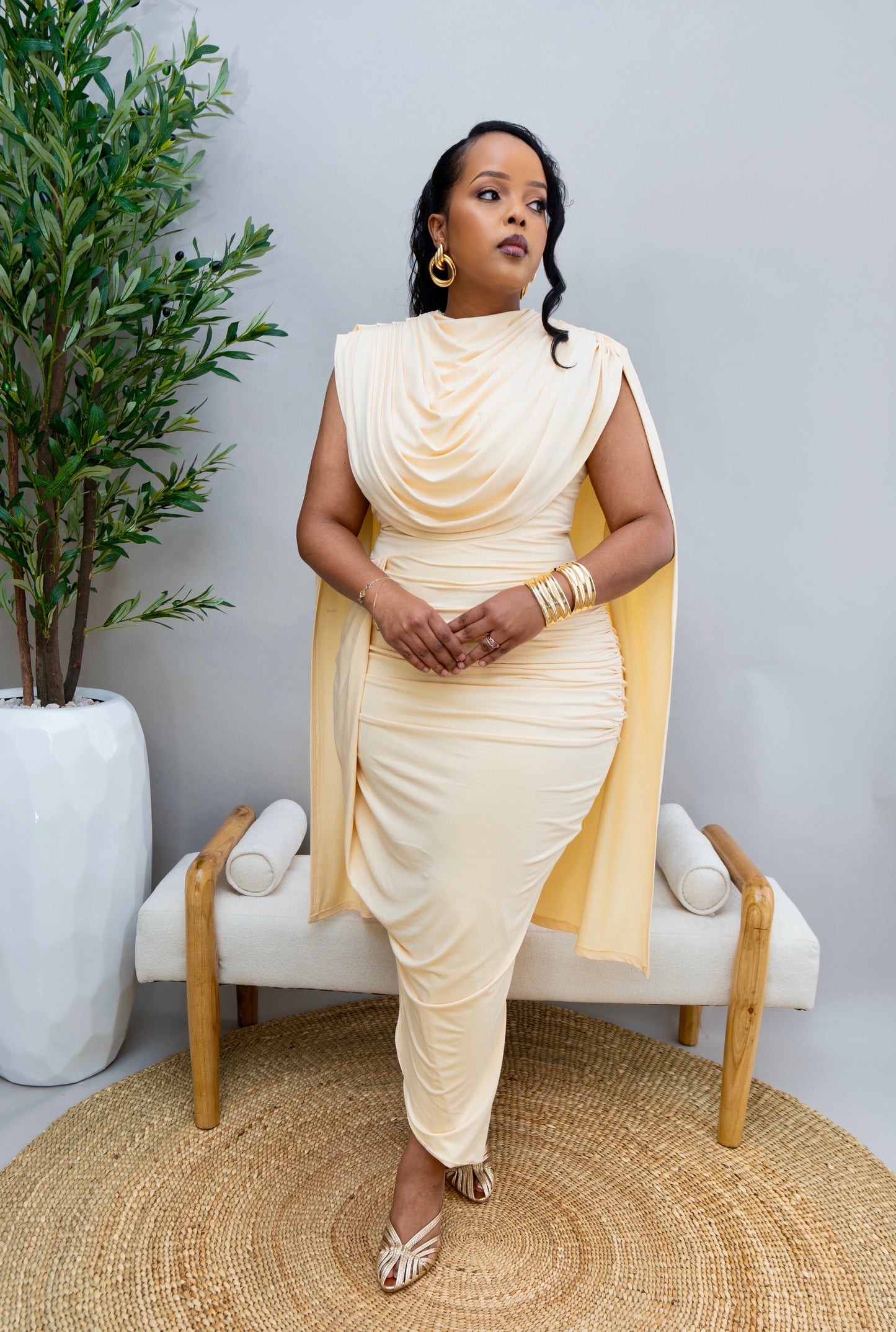 Timah Midi Dress - Buttermilk