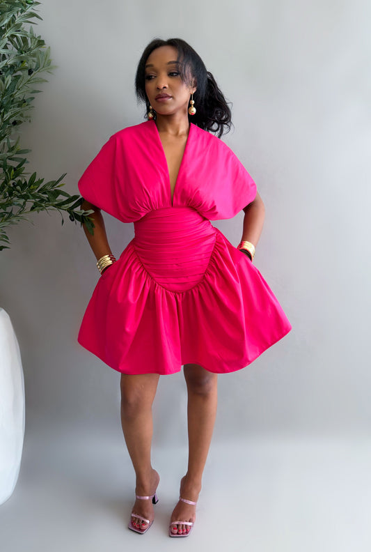 Mira Mini Dress - Hot Pink