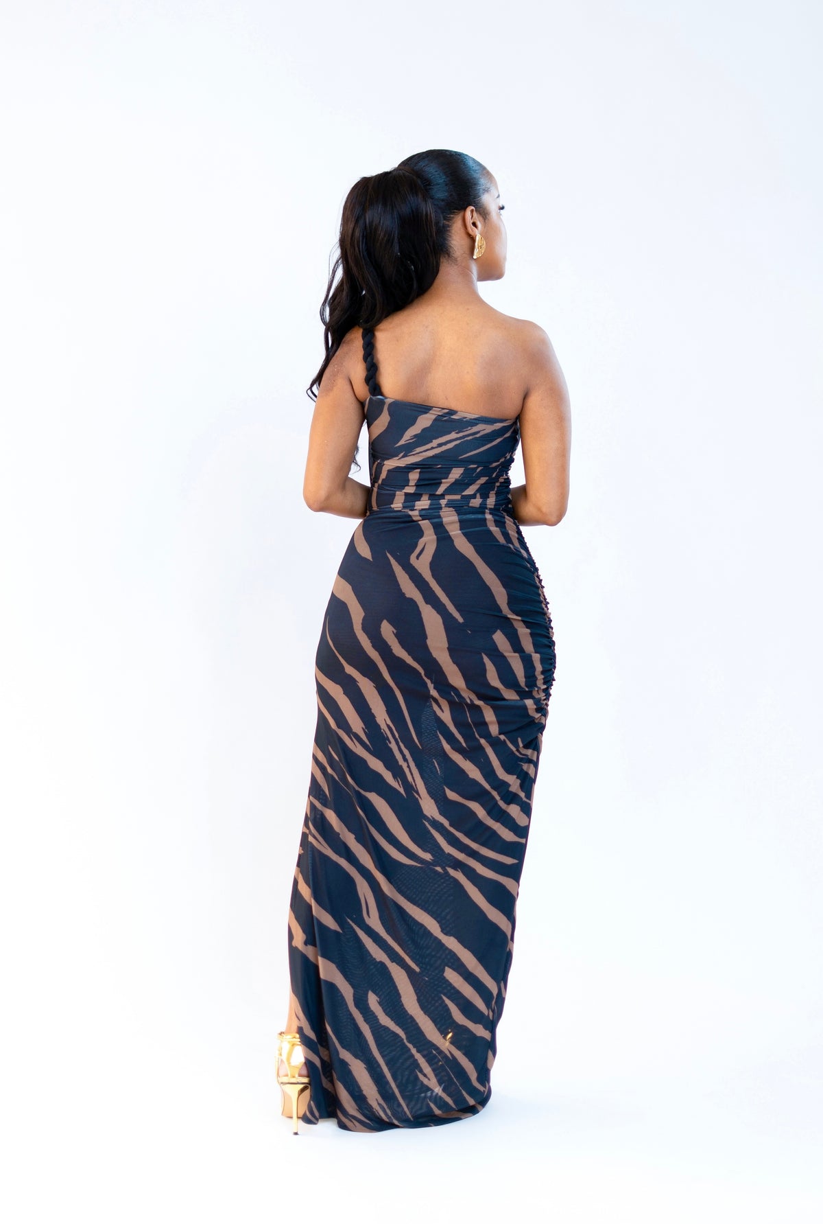 Khlö Mesh Dress - Black Print