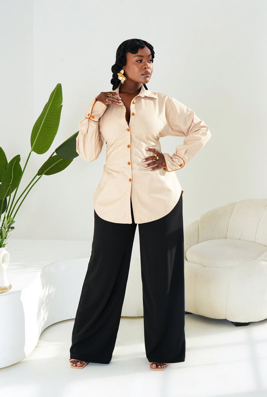 Eira Matching Shirt - Beige
