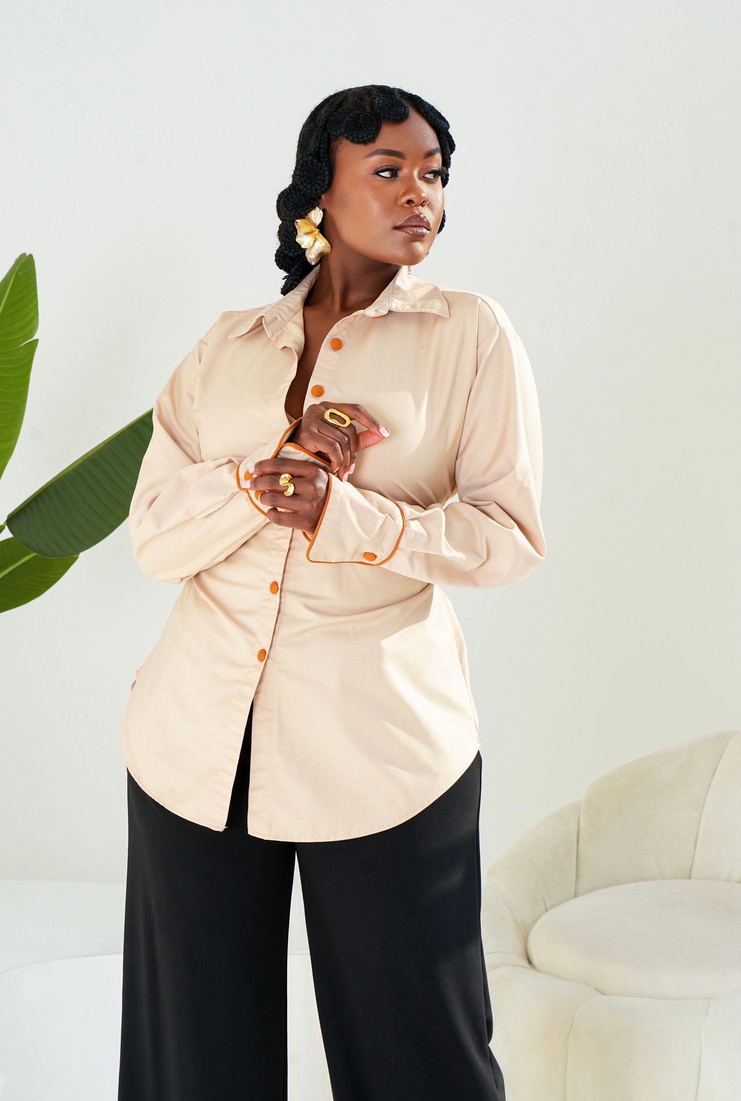 Eira Matching Shirt - Beige
