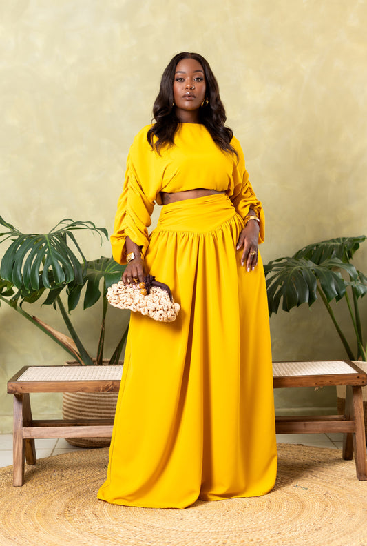 Fiah Skirt Set - Mustard