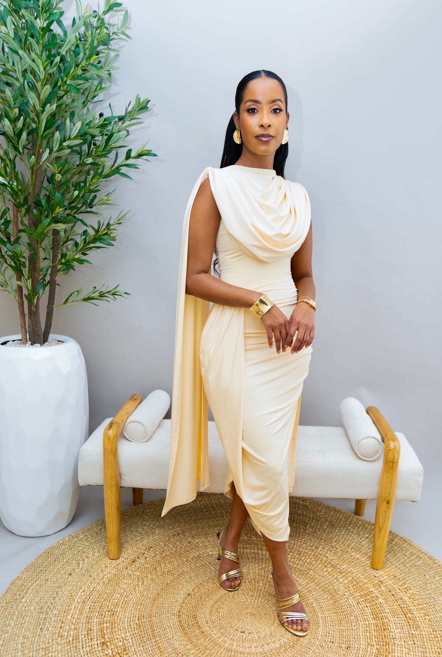 Timah Midi Dress - Buttermilk