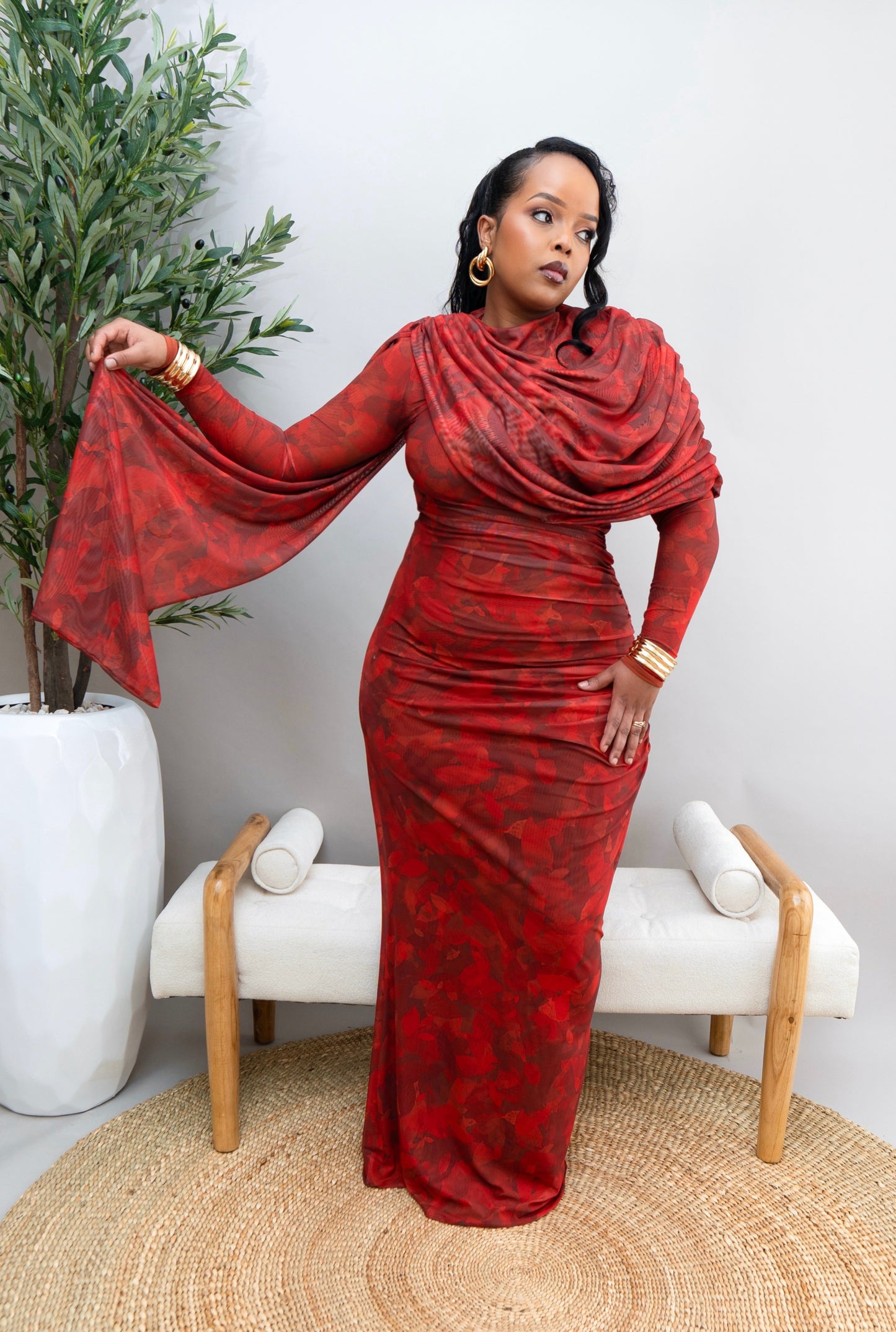Ophelia Mesh Maxi Dress