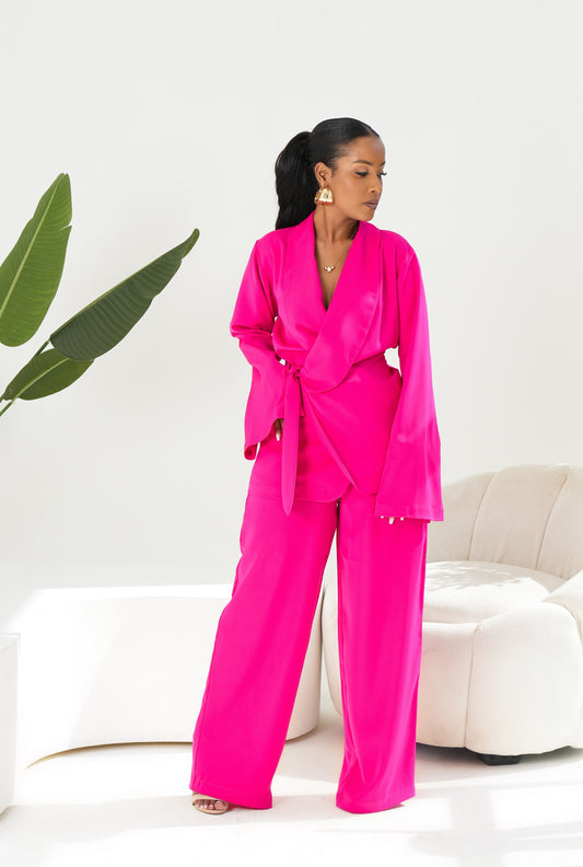 Amani Pants Set - Fuchsia