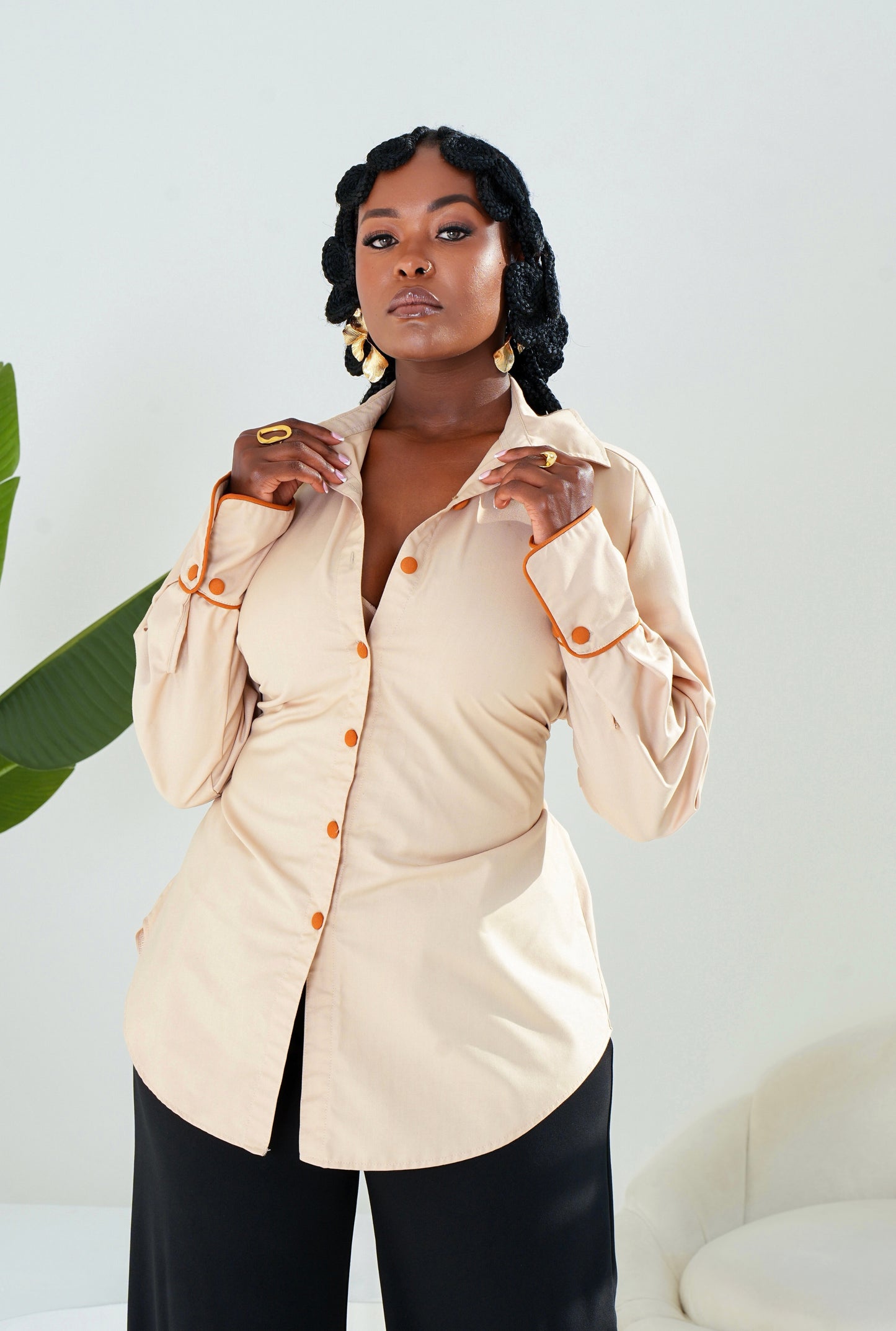 Eira Matching Shirt - Beige