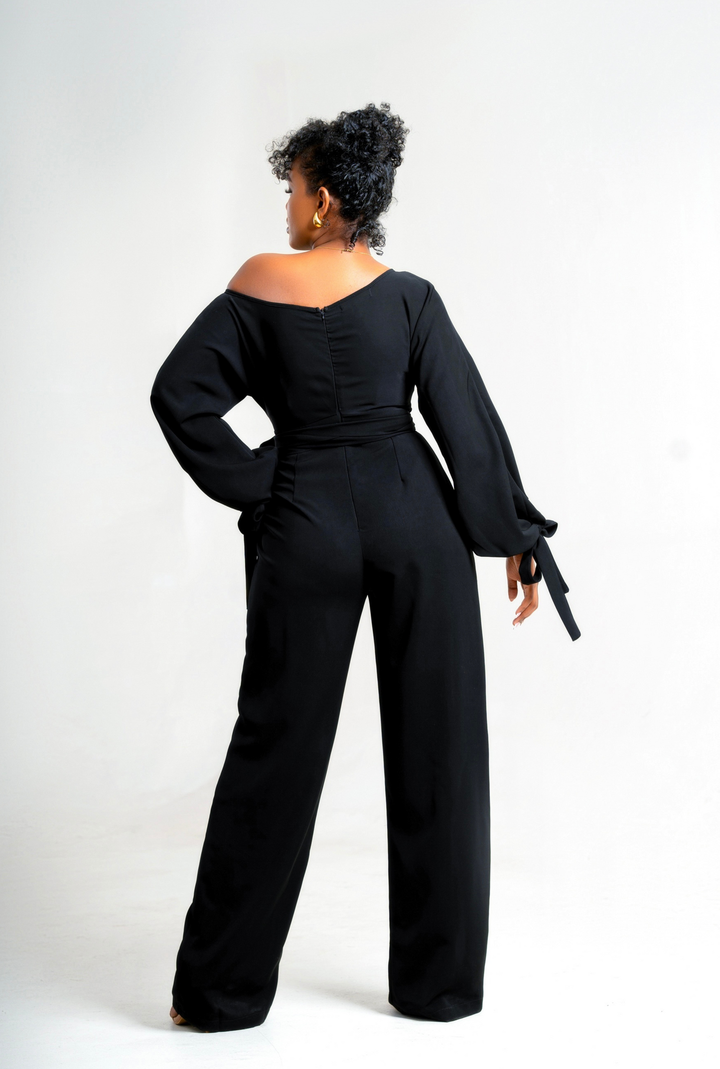 Adara Long-sleeved Jumpsuit - Black