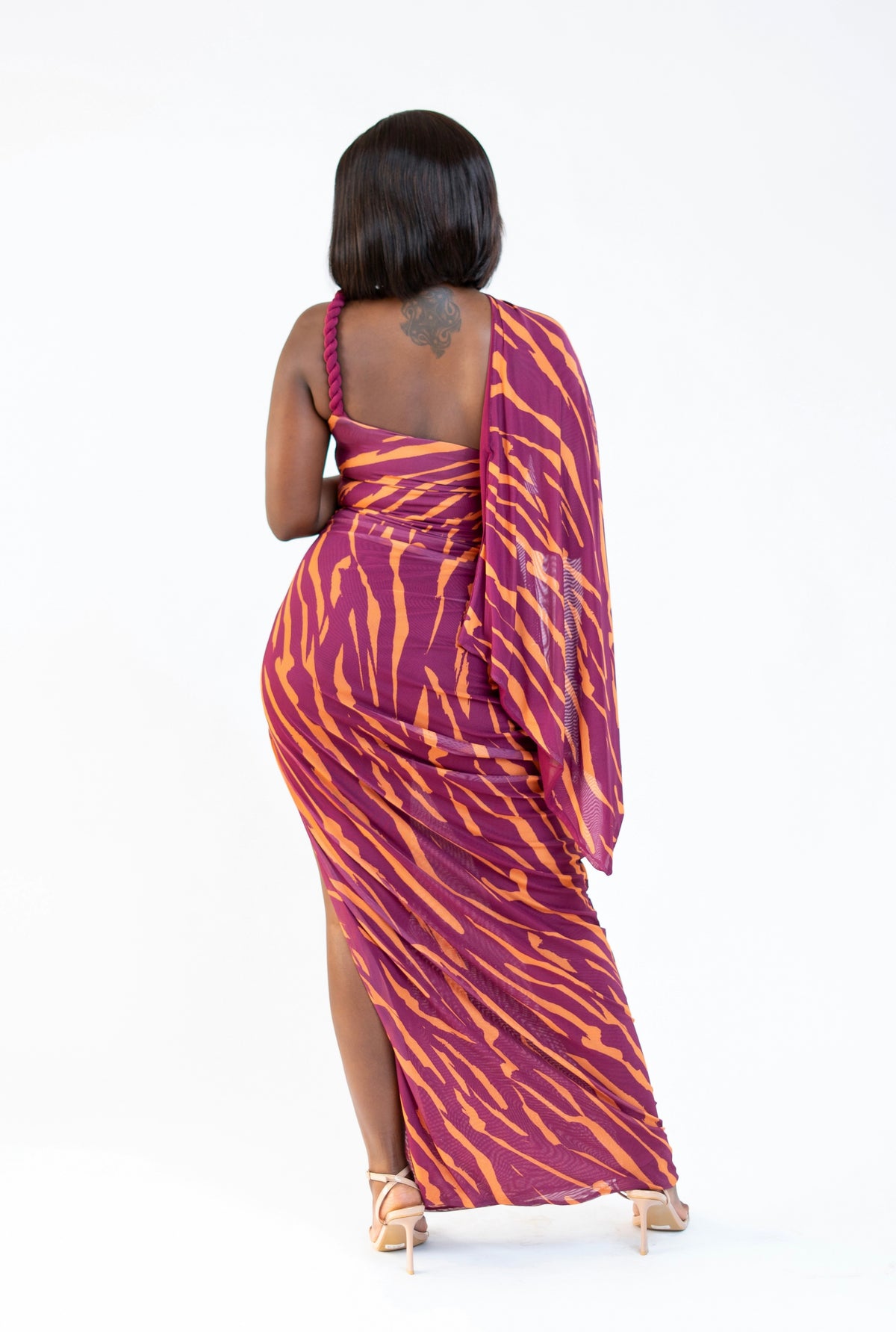 Khlö Mesh Dress - Magenta Print