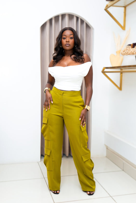 Sherlyna Pants - Olive