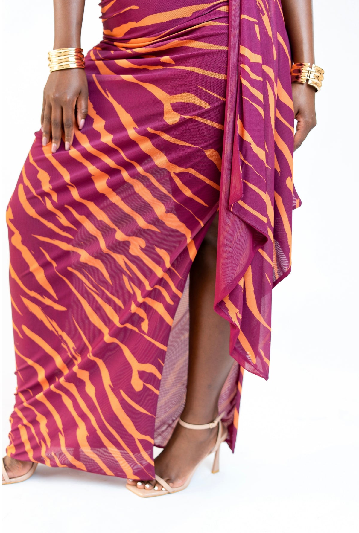 Khlö Mesh Dress - Magenta Print
