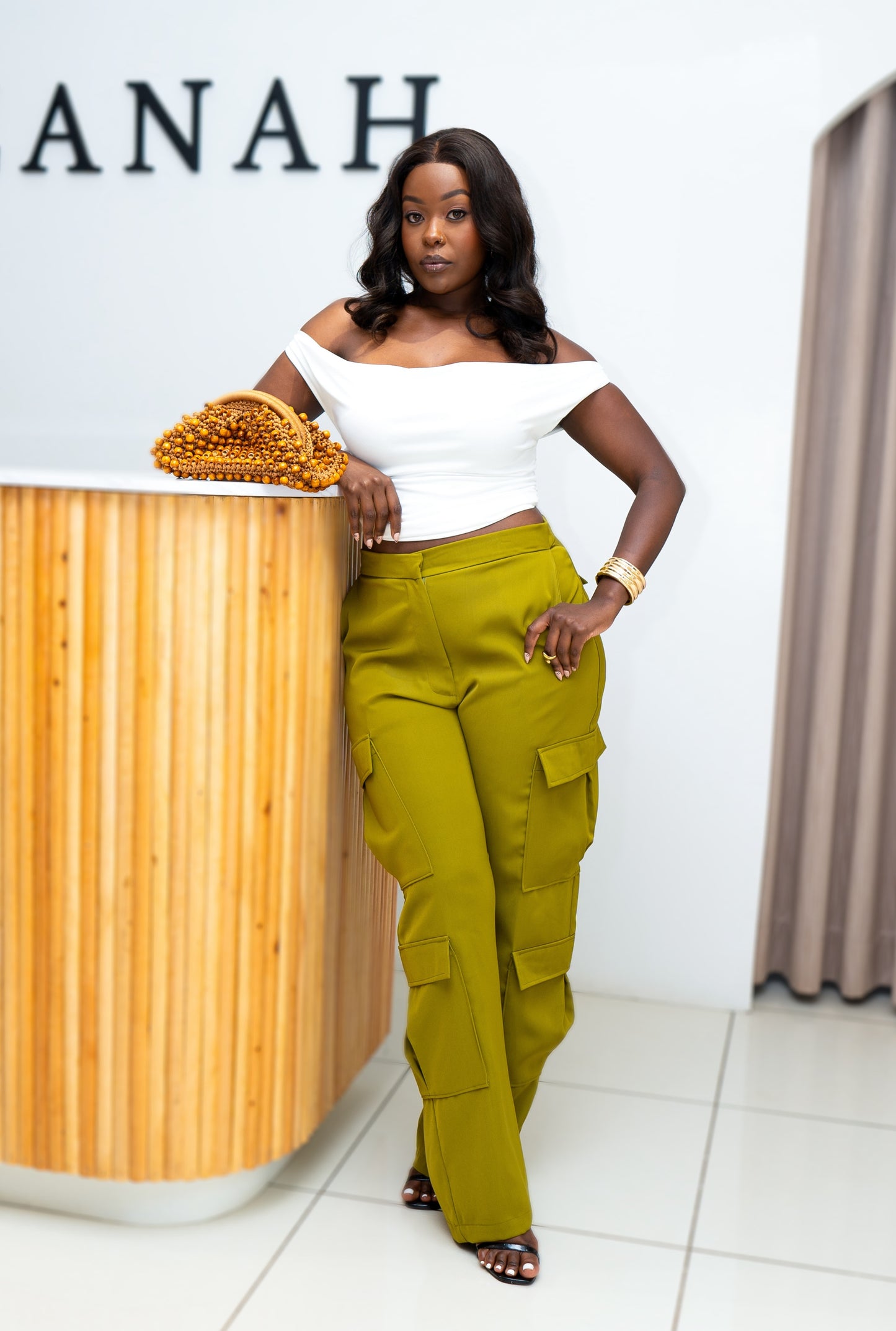 Sherlyna Pants - Olive