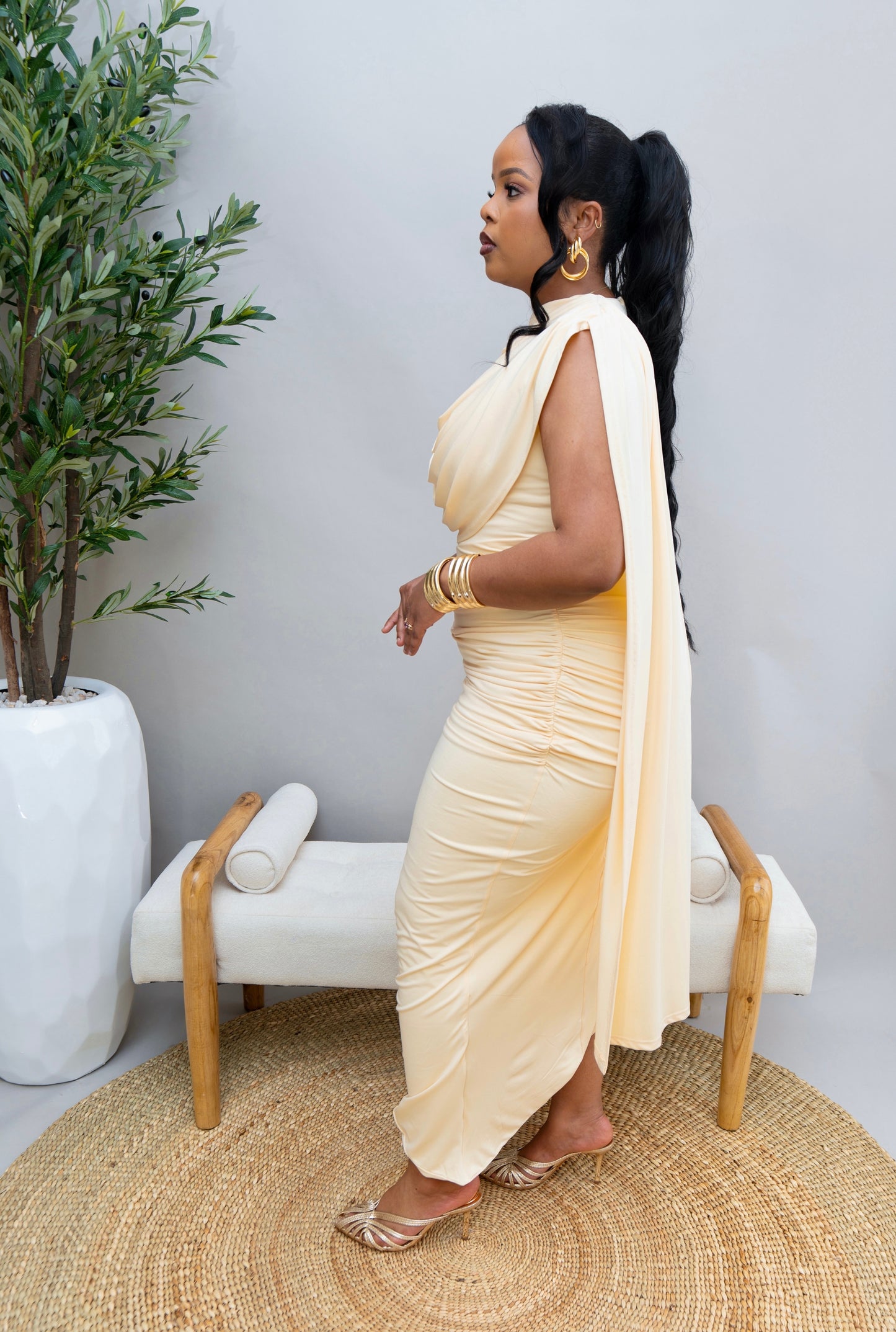 Timah Midi Dress - Buttermilk