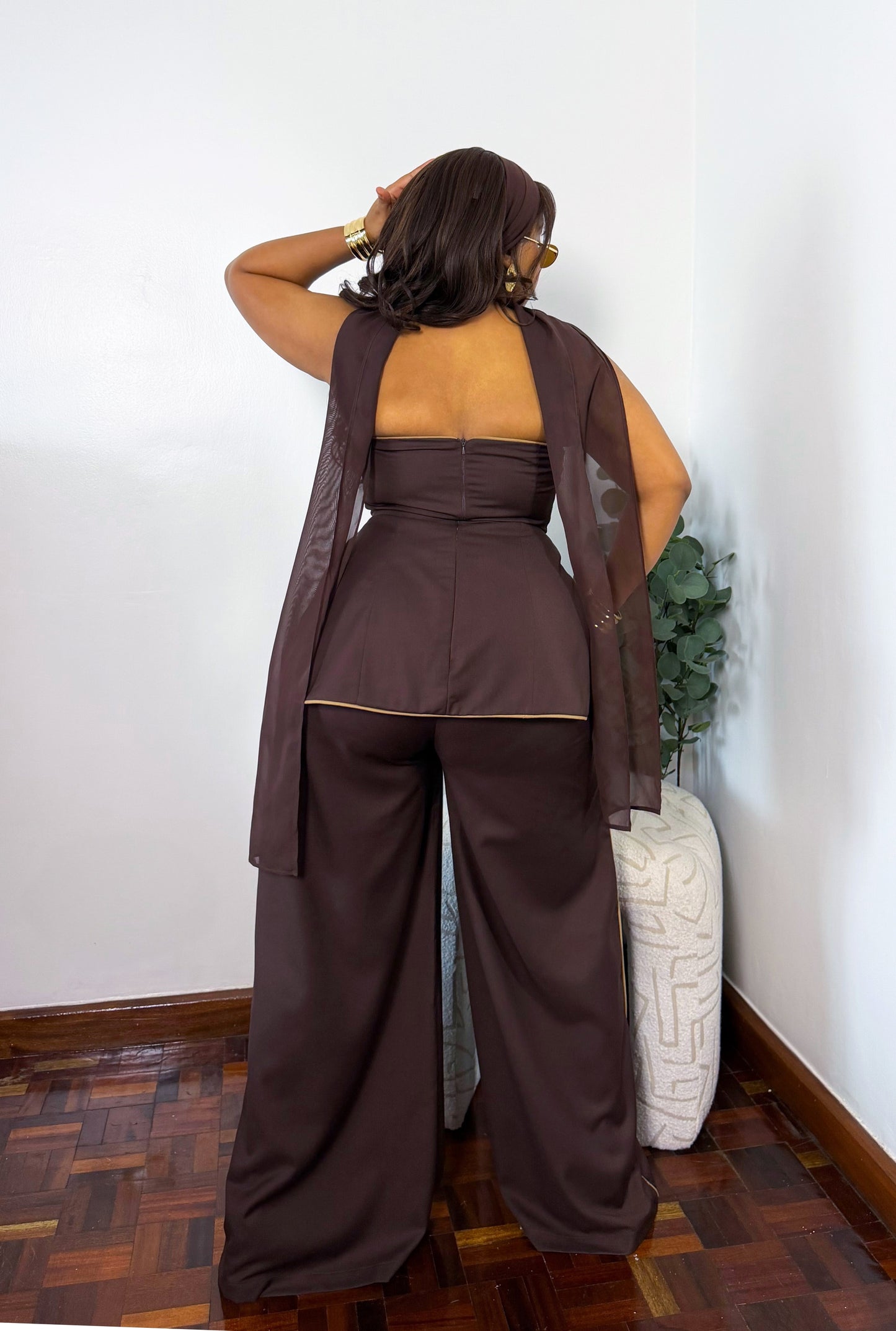 Tori Pants Set - Coffee