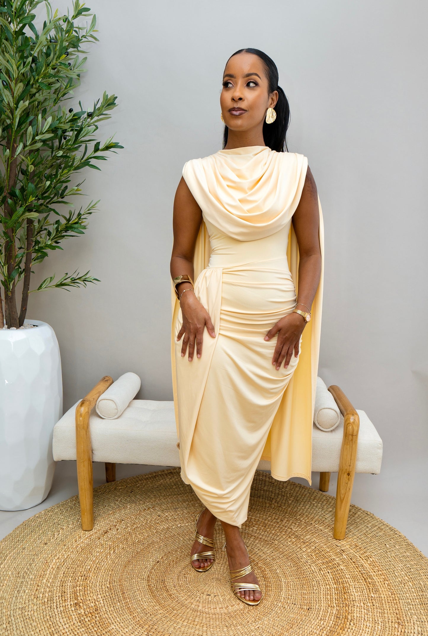 Timah Midi Dress - Buttermilk
