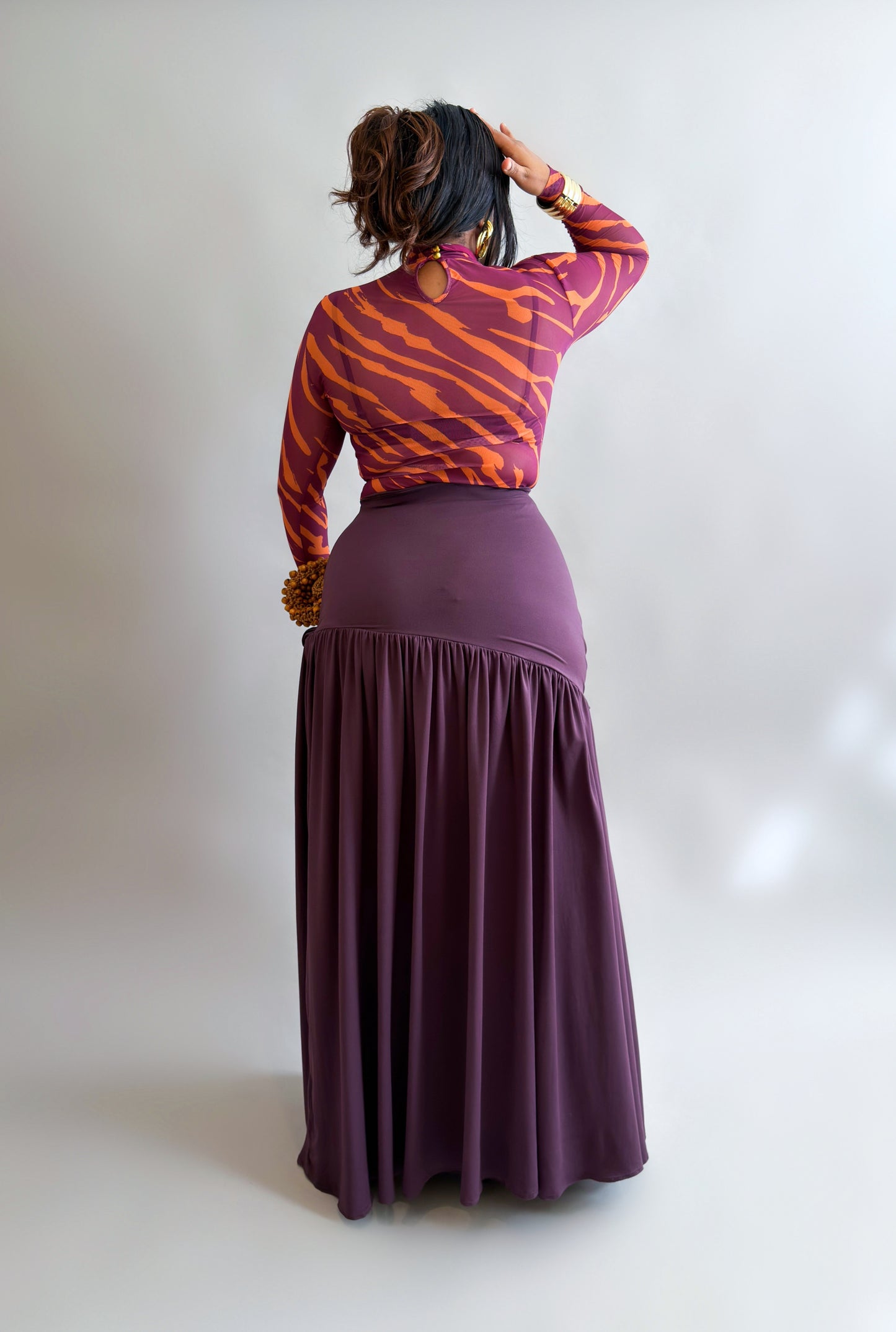 Aminah Maxi Skirt - Eggplant