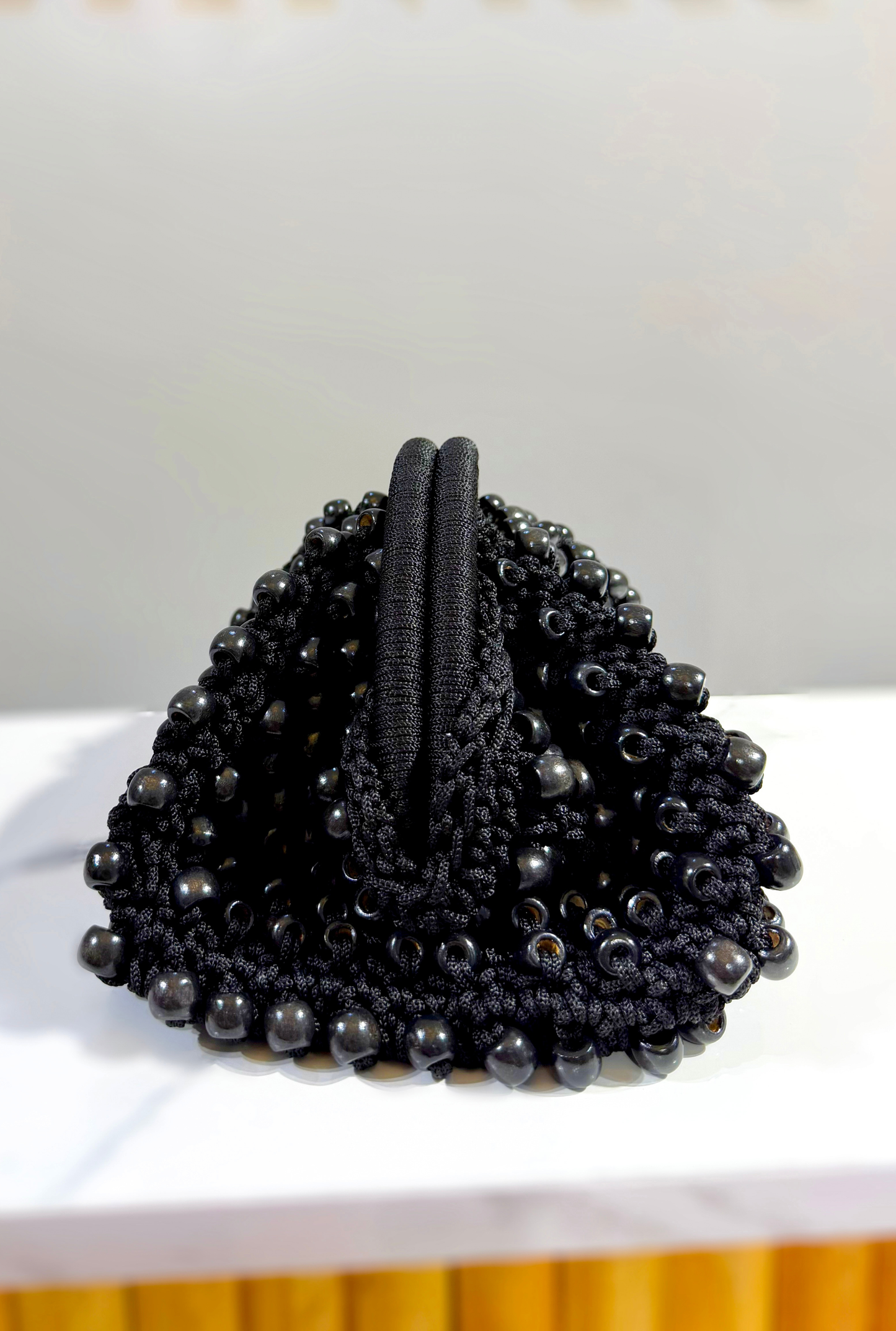 Zeva Beaded Pouch - Black