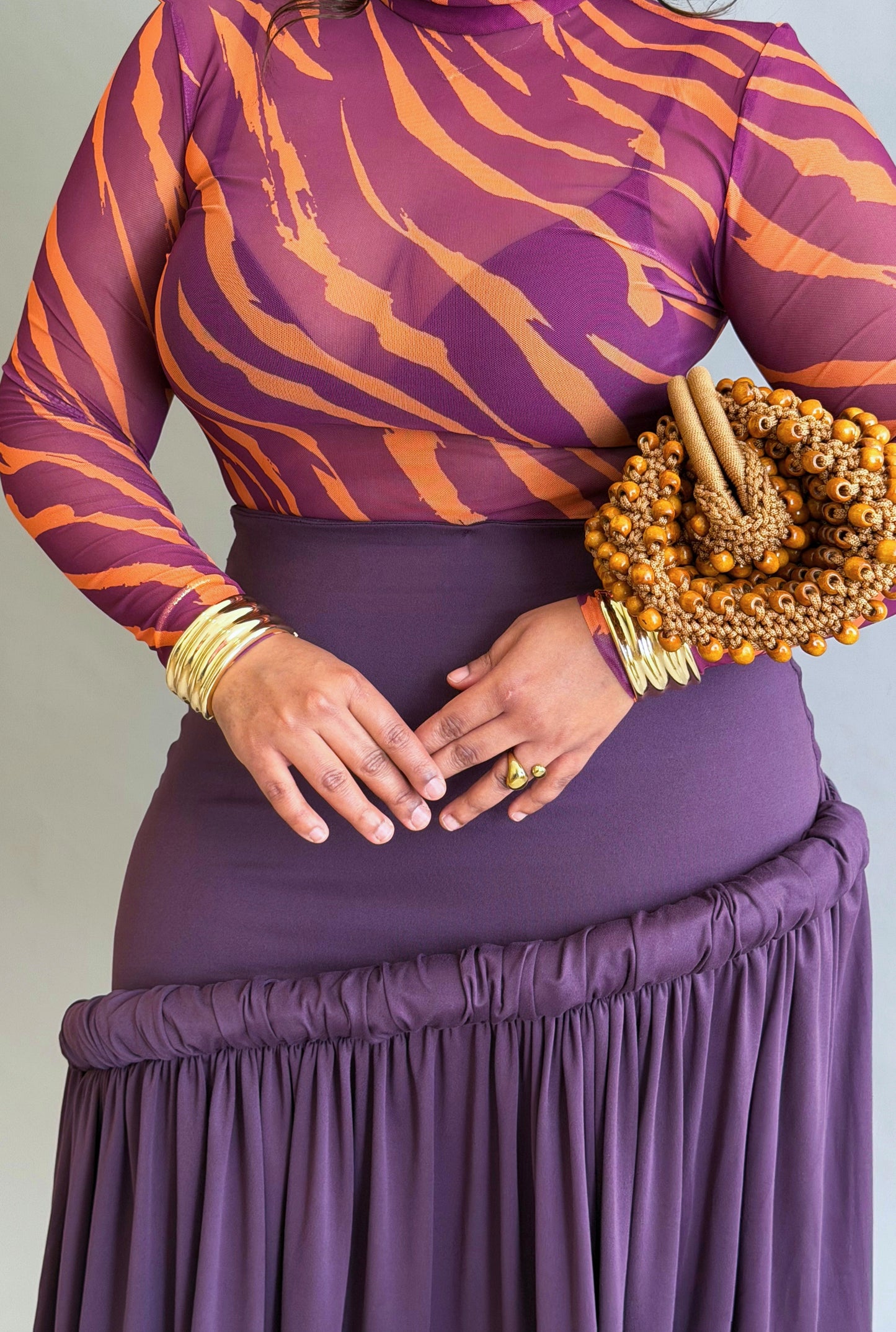 Aminah Maxi Skirt - Eggplant