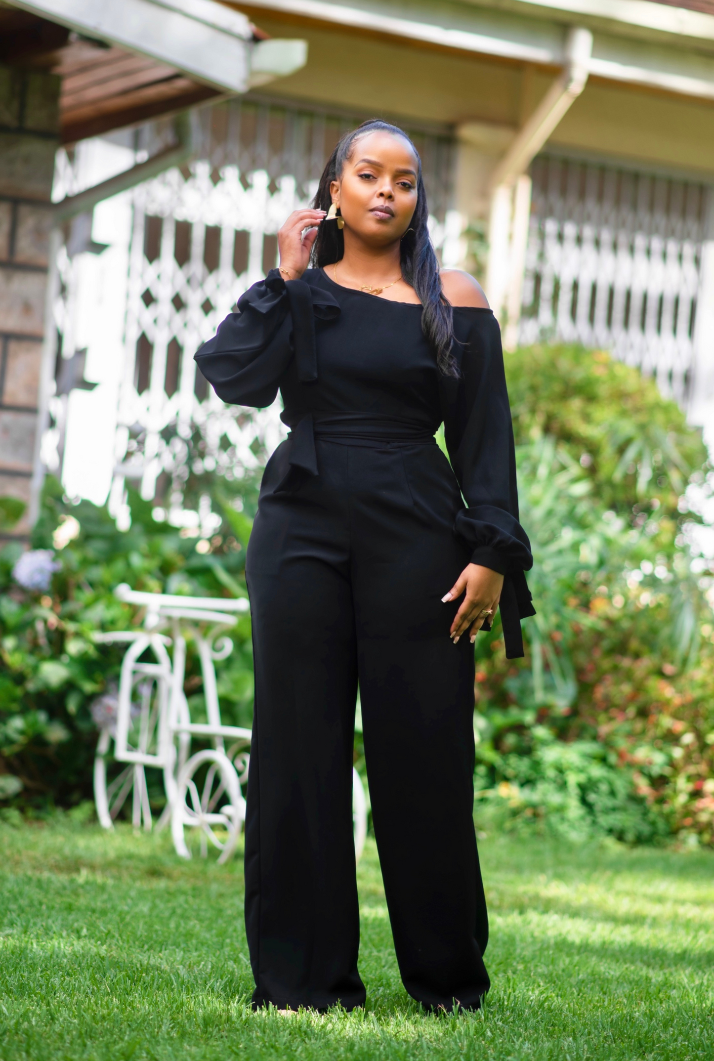 Adara Long-sleeved Jumpsuit - Black