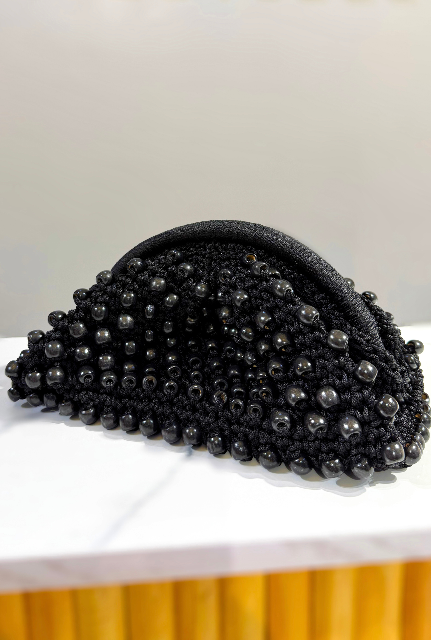 Zeva Beaded Pouch - Caramel
