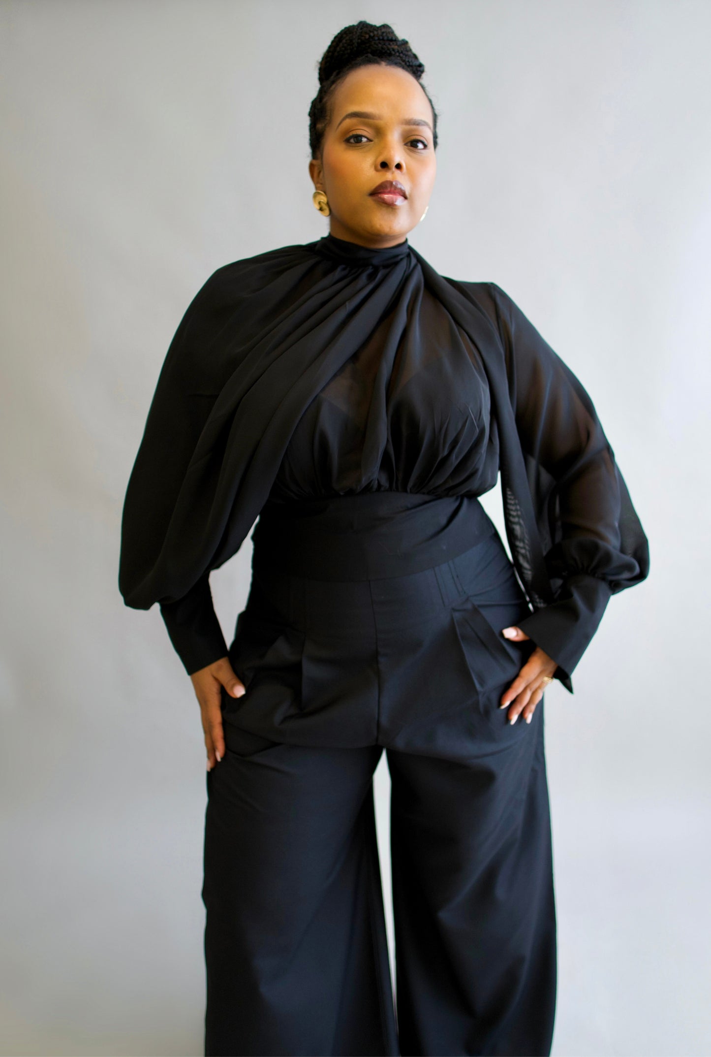 Gaia Corset Blouse - Black