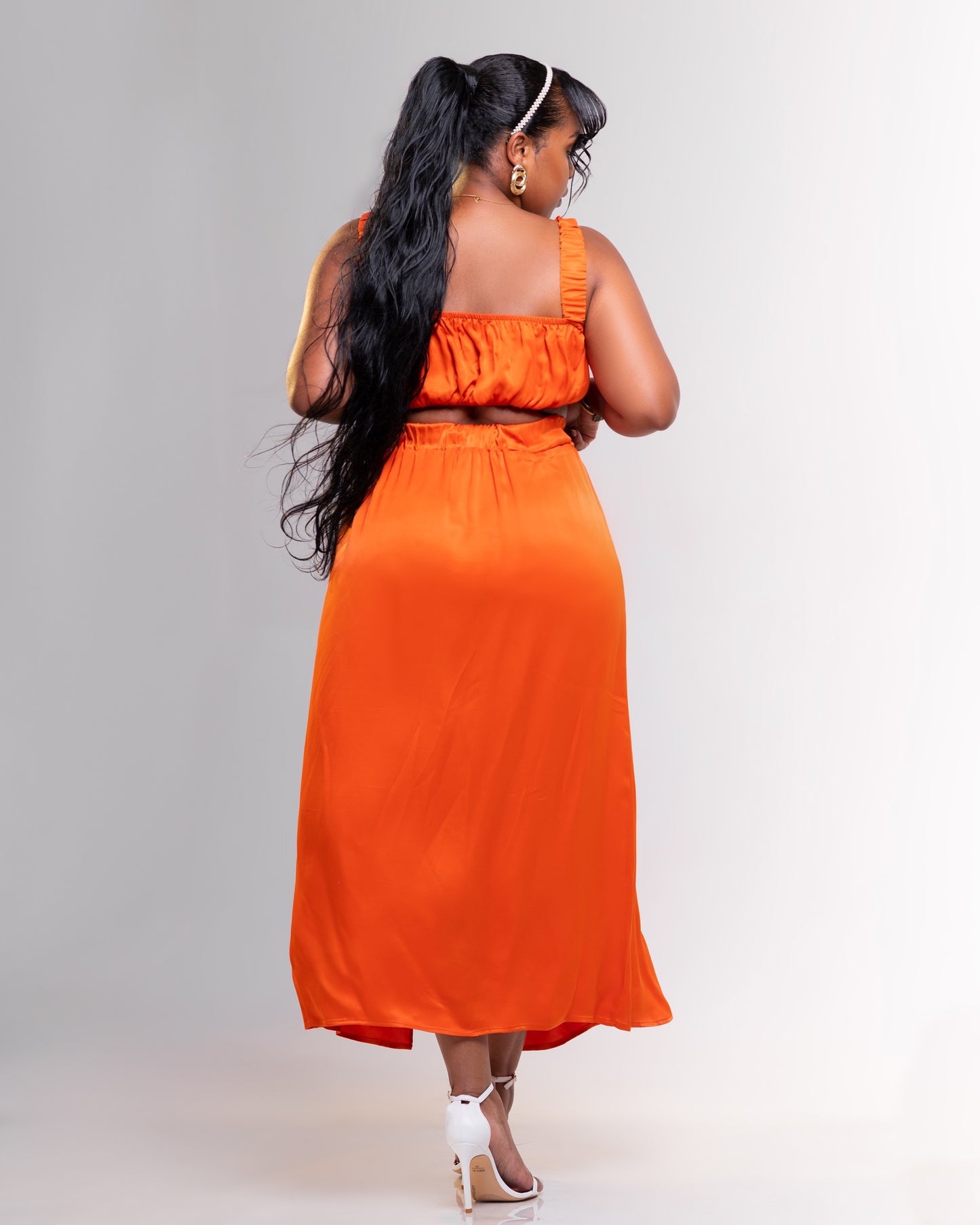Jasmine Orange Skirt Set